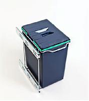 Выдвижное мусорное ведро, с шариковыми направляющими бокового крепления, одинарное